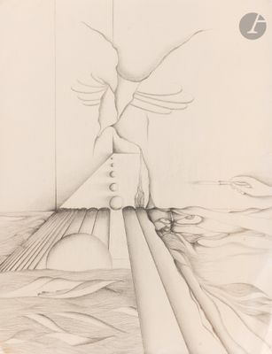 un dessin au crayon représentant une personne sur une planche de surf