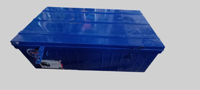 an image of a blue plastic box on a white background