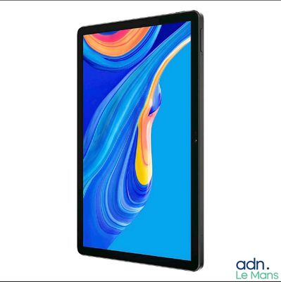 a tablet with a curved screen and a curved display on the screen