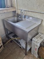 1 plonge inox avec 1 bac et 1 égouttoir, tablette d'entretoi… (photo 2)