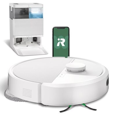 an image of a robotic vacuum cleaner with a phone on top of it