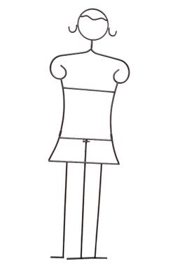 un dessin représentant une femme debout, les bras croisés, de dos à la caméra