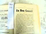 an open book with a label on it sitting on a table