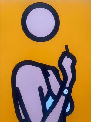 Julian Opie Ruth With a Cigarette 3, 2005