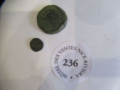 Ensemble de 2 monnaies Grèce antique, Thessalie, Orthe.