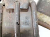 a close up of a piece of metal that has been rusted