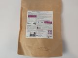 a brown paper bag with a label on it