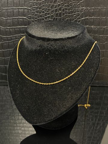 Chaine de cou en or 18 carats 750 millièmes maille forçat. En règ...