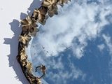 a mirror that is sitting on the wall