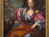 an image of a painting of a woman holding a bird in her hand