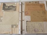 an open book with a lot of old papers on it