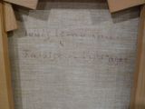 a picture of a wooden frame with writing on it