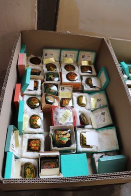 a box full of food that is sitting on the floor