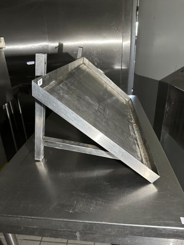 Console inox plateau 45 degrés. 100x53