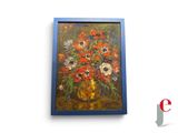 une image d'une peinture de fleurs dans un vase