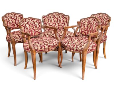 four wooden chairs with red upholstered upholstered upholstered upholstered upholstered upholstered upholstered upholstered upholstered