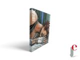 a book with a picture of a woman laying on a bed