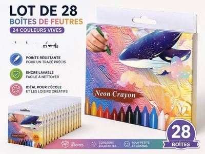 lot de 28 boites de crayon - lot de 28 boites de crayon