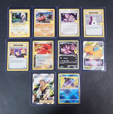 jeu de cartes à collectionner pokemon avec toutes les cartes dans la boîte