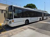 a bus that is parked on the side of the road