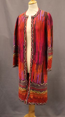KENZO JUNGLE – Veste longue multicolore, en laine mélangée acryli...