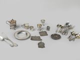 an assortment of silverware including silverware, silverware and silverware