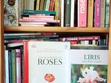 many books on a book shelf in the room