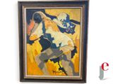 tableau encadré représentant un couple dansant dans une posture de danse