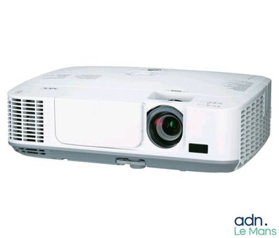 an image of a white projector with a camera on top of it