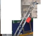 a ladder that is attached to a wall in a room