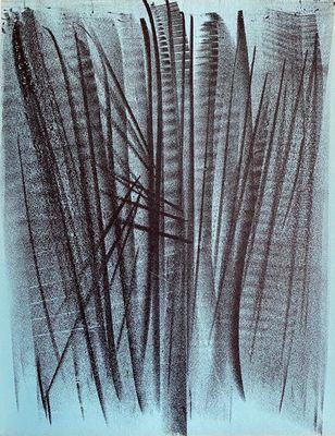 an image of a black and white drawing of a bunch of brush strokes