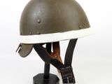an image of a helmet on a stand on a white background