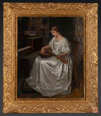 Brita BARNEKOW (1868-1936) La joueuse de luth