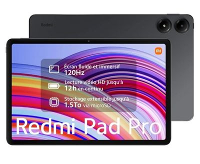 La Redmi Pad Pro est une tablette équipée d'un appareil photo intégré.