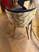 2 Fauteuils CASUAL DIXIE, noir/beige/doré, petits accrocs (photo 5)