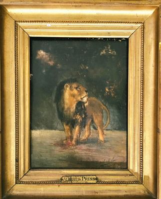 Albert de PRINS (Roubaix 1818-1911, peintre) / « Lion », hui…