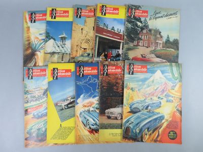 six livres posés sur une table, avec une photo de voiture en arrière-plan