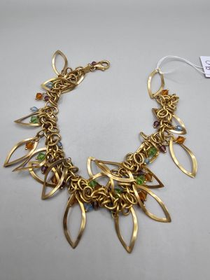 Bracelet OR et pierres de 20 cm, poids brut 16. - Photo 1