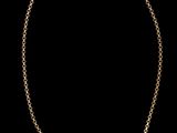 un collier en or avec une chaîne et un fermoir sur fond noir
