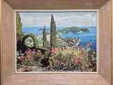 an image of a painting of a view of the ocean