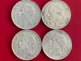 quatre pièces d'argent datant du règne du roi George II