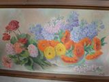 une image d'une peinture de fleurs dans un vase
