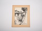 a picture of a drawing on the wall of a room