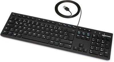 a computer keyboard with a usb cable attached to it