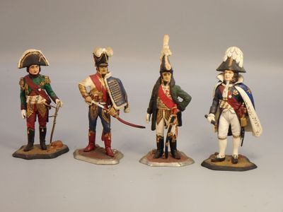 Figurines d'artistes - Empire, 90 mm, 4 maréchaux et générau…