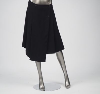 an image of a mannequin dressed in a black skirt and top