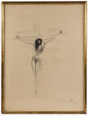 une image représentant un dessin d'une personne sur une croix