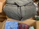 a box full of clothes and a bag in it