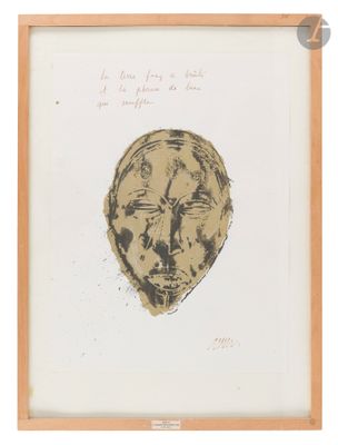 an image of a drawing of a man ' s face in a frame