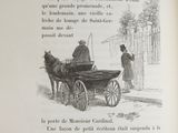 a picture of a book with a picture of a man in a horse drawn carriage
